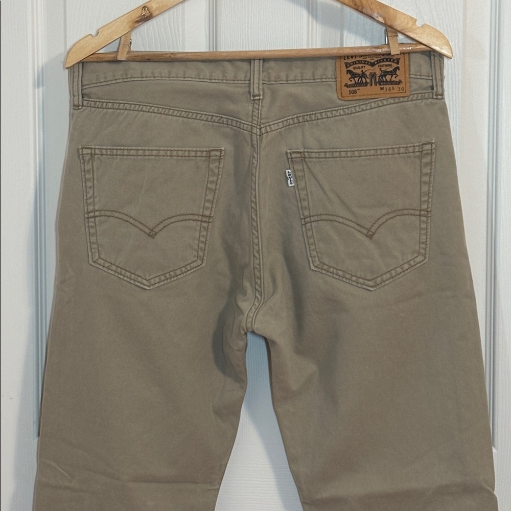 Levi’s 508 Tan Cotton Jeans, Reugular taper fit, 34 x 30 - Picture 5 of 9